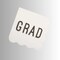 GRAD Graduation Cocktail Napkins – 18ct Scalloped 5" Beverage Napkins with Gold Foil Accents